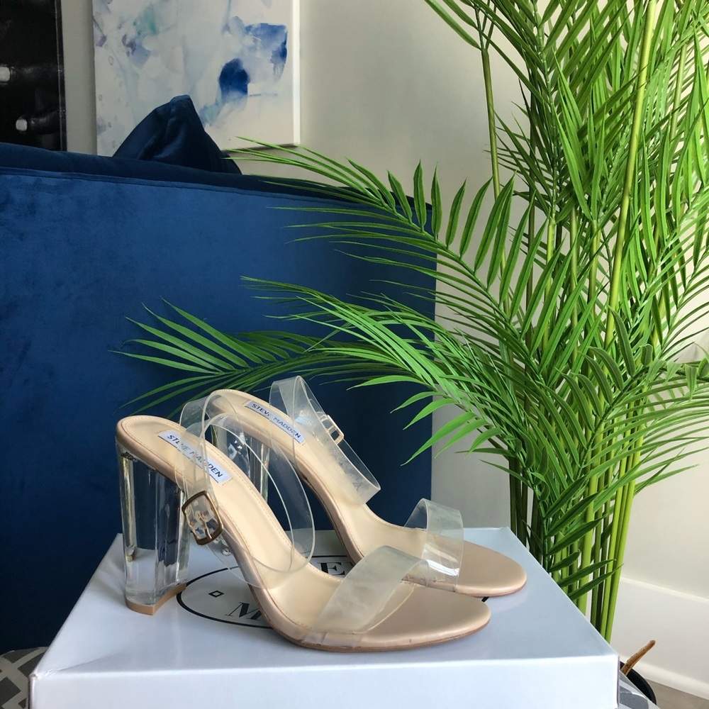 Clear Strap Steve Madden Heels